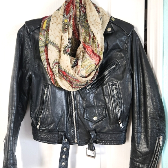 ICS Jackets & Blazers - Vintage ICS Motorcycle jacket With Shawl Scarf.. u.s.szS..(16 in that brand